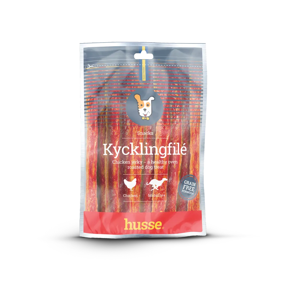 [14001] Kycklingfilé (Filets de poulet fumés pour chien) 100g